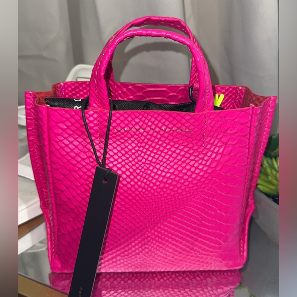 $482 Retail 💖 Ampersand As Apostrophe Neon Pink Mini Tote – Rare & Sold Out! 💖